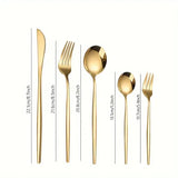 Luxe Golden 60-Piece Stainless Steel Cutlery Set – Mirror Polished Flatware in Gift Box