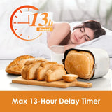 Kitchen in the Box 2LB Bread Machine – 12 Presets, Auto Fruit & Nut Dispenser, Gluten-Free Bread Maker