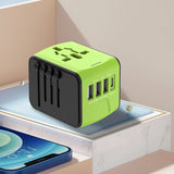 International Travel Power Plug Adapter – Portable Charger with 3 USB & 1 Type-C Ports for USA, EU, UK & AU