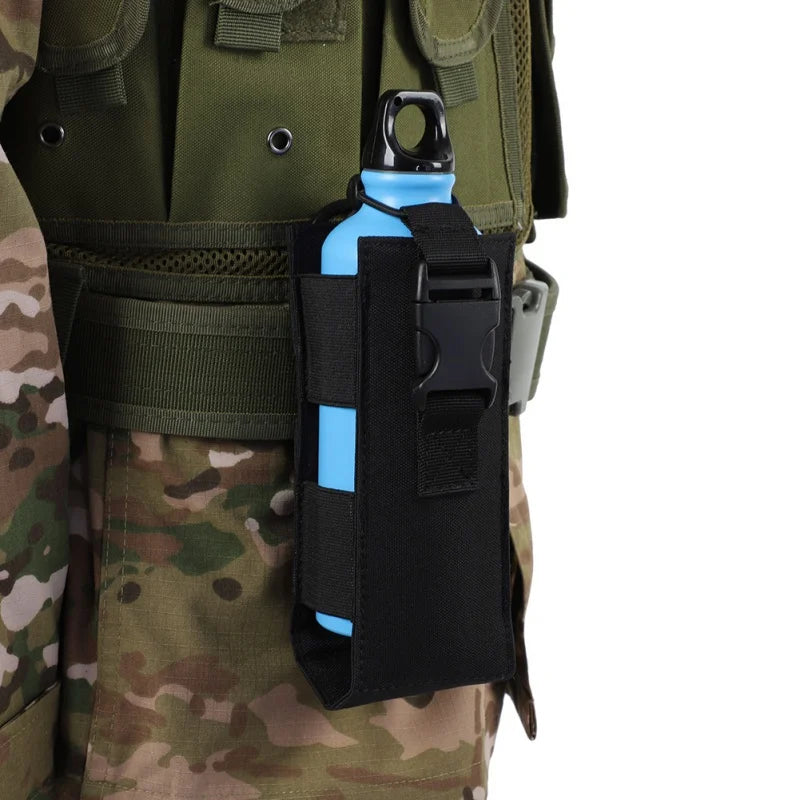 Tactical MOLLE Water Bottle Bag – 600D Nylon Kettle Holder | Outdoor Hiking, Camping & Travel Waist Pouch