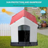 Large Plastic Dog House – Waterproof All-Weather Kennel with Air Vents & Elevated Floor (Indoor & Outdoor Use)