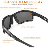 Polarized Sports Sunglasses – UV400 Wrap-Around Glasses for Men & Women, Ideal for Running, Fishing & Driving (TR90 Frame)