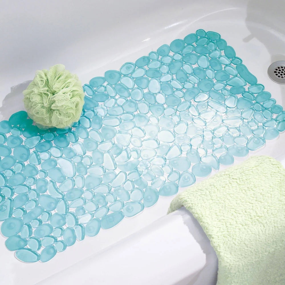 Non-Slip Pebblz Bath Mat – Flexible Bathroom Shower Mat with Suction Cups & Fast Drainage Design
