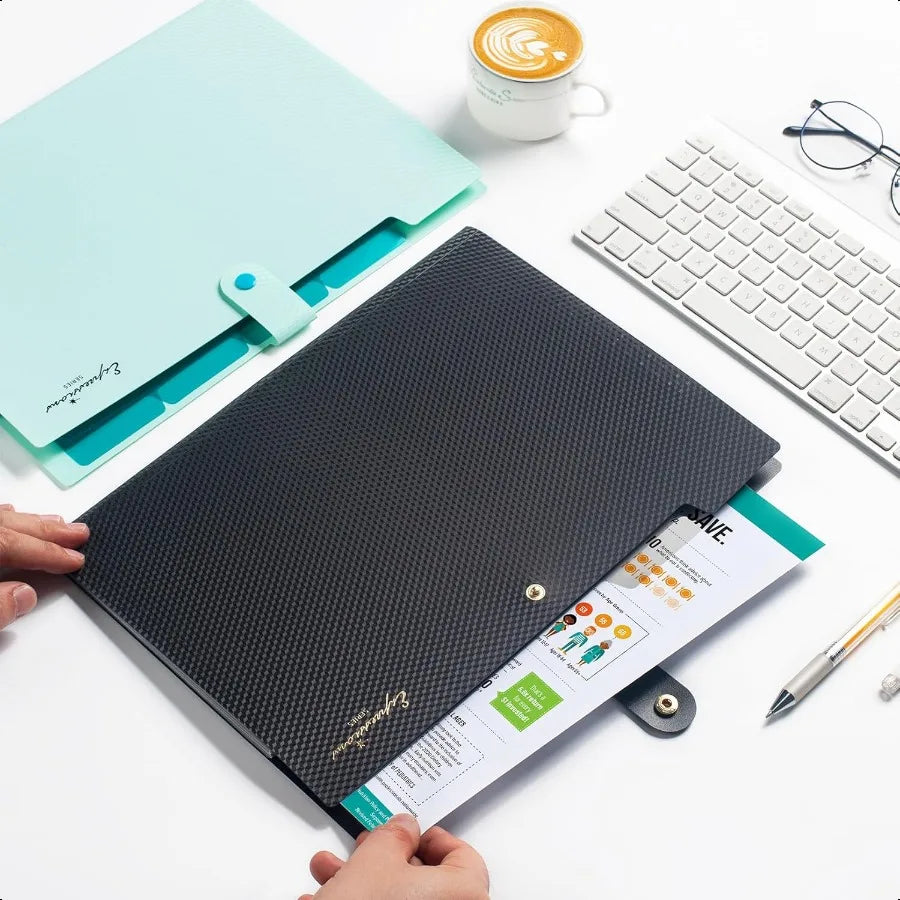 Expanding File Folder – Letter Size Accordion Organizer, 5-Pocket Portable Document Folder for School, Office & Home