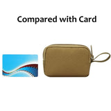 Tactical Small EDC Bag – Nylon Coin, Money & Key Pouch with Zipper Card Pocket & Outdoor Belt Pack