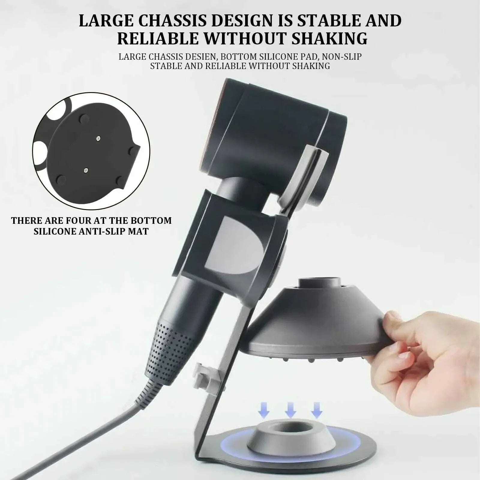 Bathroom Organizer for Dyson Supersonic Hair Dryer – Magnetic Stand & Storage Rack