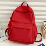 Women’s Nylon Stadium Backpack – Large-Capacity Casual Daypack | Solid-Color Ladies’ Student Bag for School & Outdoor Use
