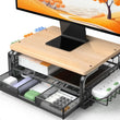 High-Grade Wood Monitor Stand Riser with Drawer – Large Capacity Desk Monitor Stand with Pen & Plug Holder