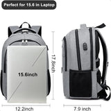Unisex 15.6" School Laptop Backpack – USB Charging Water-Resistant Bookbag for Teen Boys & Girls | Men & Women Student Daypack