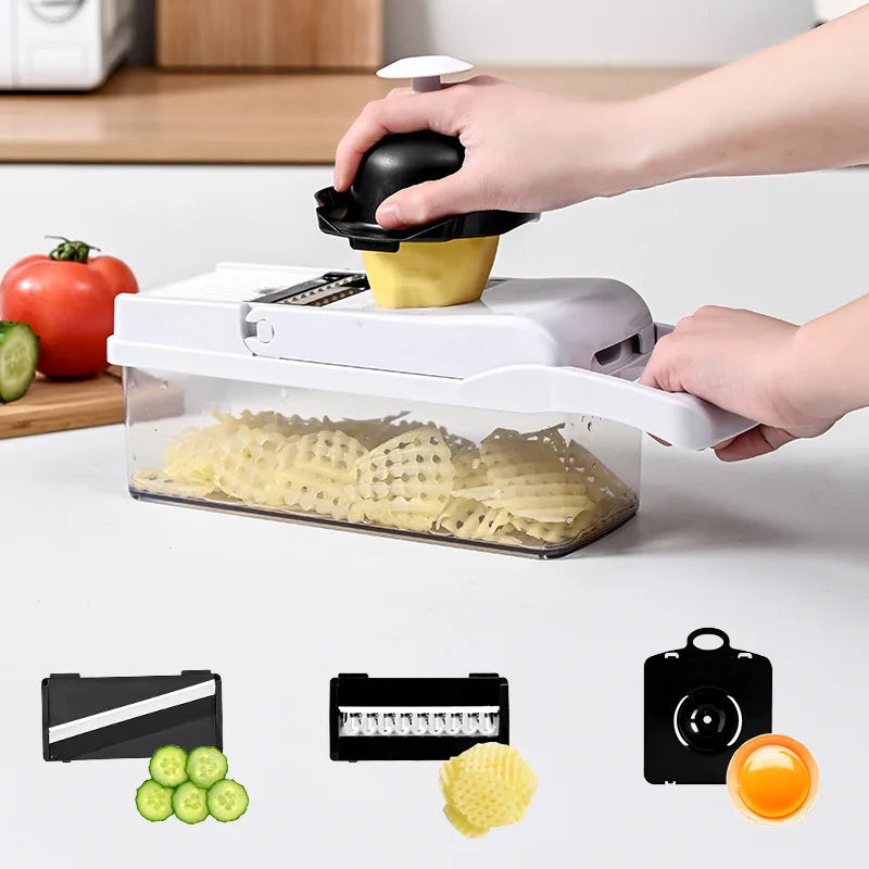 26-Piece Multifunctional Vegetable Slicer Set – Kitchen Cutter, Dicer & Shredder for Easy Meal Prep