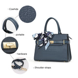 Aidrani Genuine Leather Croc-Pattern Large Capacity Handbag – Women’s Square Cowhide Shoulder Bag