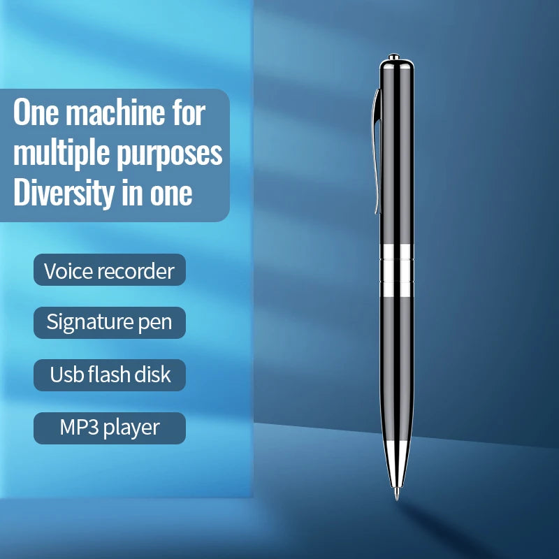 Digital Voice Recorder – One-Click Recording, USB Flash Drive, MP3 Player, 32GB/64GB Dictaphone