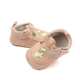 Cute Baby Girls’ Bowknot Mary Jane Shoes – PU Leather First Walker Flats with Non-Slip Sole for Toddler Princesses