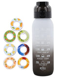1000ml Fruit Flavor Water Bottle with 7 Aroma Rods – Large Capacity Scented Hydration for Outdoor & Travel