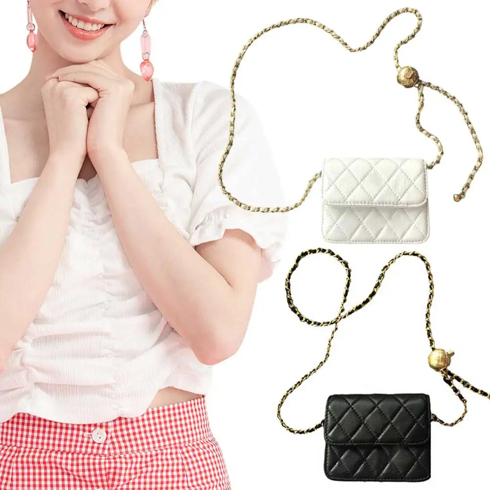 Women’s Mini Quilted Belt Bag – Versatile Crossbody Sling & Stylish Satchel Purse for Trendy Daily Wear