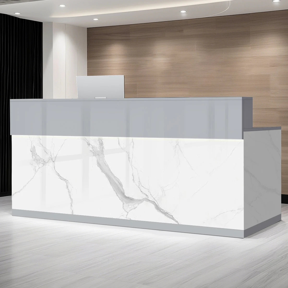 🛋️ 63–71" Reception Desk – Front Counter with Lockable Drawers for Retail, Office & Reception Areas