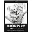 Crehatos 8.5×11″ Translucent Tracing Paper Pad – 100 Sheets 60 gsm Vellum Art Paper