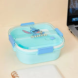 MINISO Disney Stitch Kids Lunch Box with Handles – Compartment Lunch Box for Boys