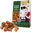 Dog Peanut Butter Bones with Cranberry – Rawhide-Free Organic Chew Treats, Healthy Collagen Snacks for All Breeds