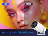 MAGCUBIC HY300 Pro Mini Projector – Native 720p HD (4K Support), 200 ANSI Lumens, Android 11, Dual-Band Wi-Fi 6 & Bluetooth 5.0