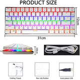 80% Mechanical Gaming Keyboard & Mouse Combo – Rainbow Backlit Keyboard with 12,000 DPI Honeycomb Gaming Mouse & Mousepad