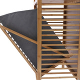 Fabric & Bamboo Laundry Hamper Cabinet – Tilt-Out Basket Storage with 2-Tier Shelf for Bathroom or Bedroom