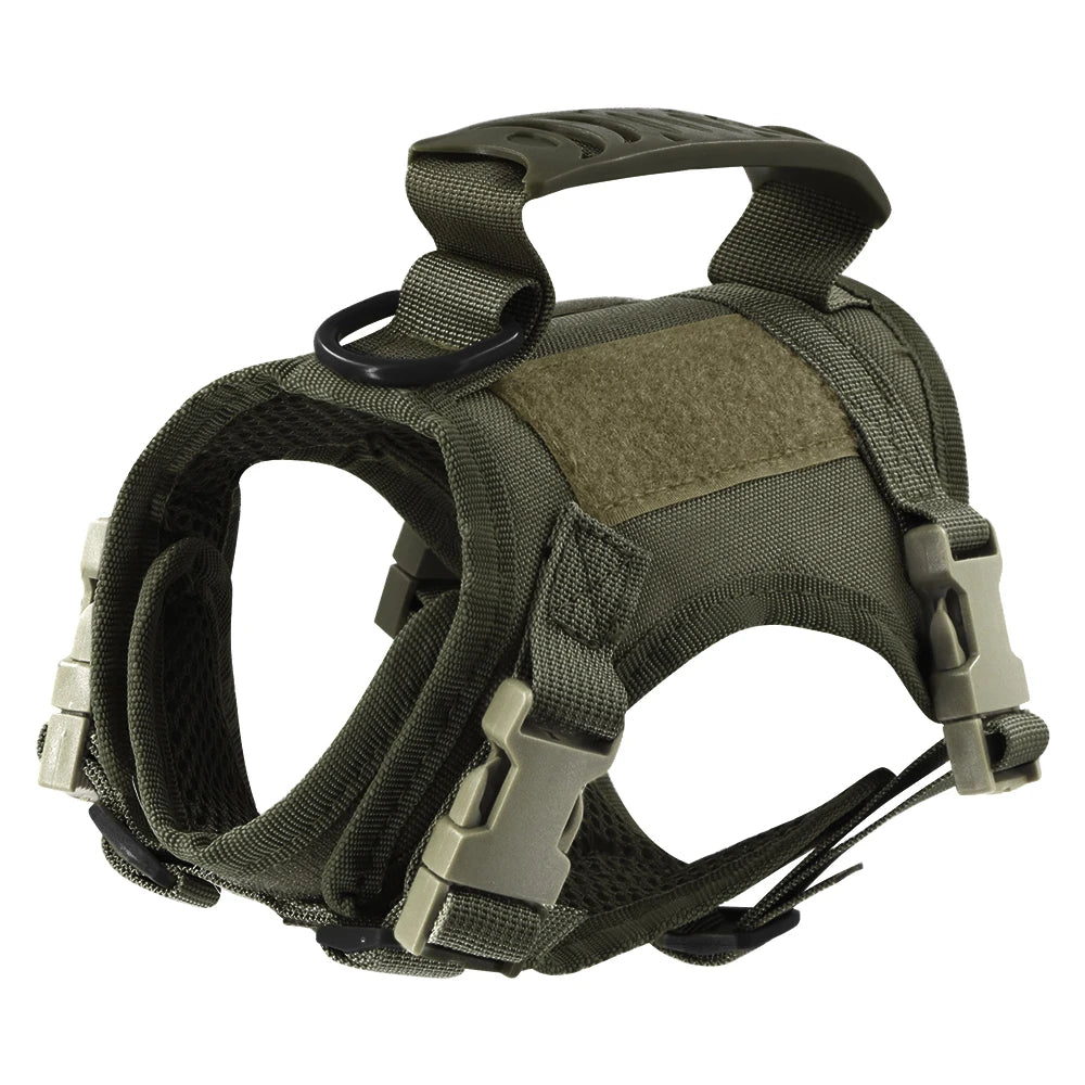 Tactical Cat Harness – Adjustable Military-Style Vest with Control Handle for Walking & Training Cats, Kittens & Small Dogs
