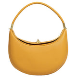 Women’s Trendy PU Leather Shoulder Bag – Half-Moon Underarm Clutch with Hasp Closure, Casual Designer Purse