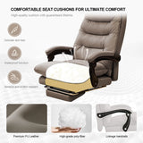 💺 Comfortable High-Back Office Chair – Leather Executive Desk Chair with Footrest & Swivel Function for Home & Gaming