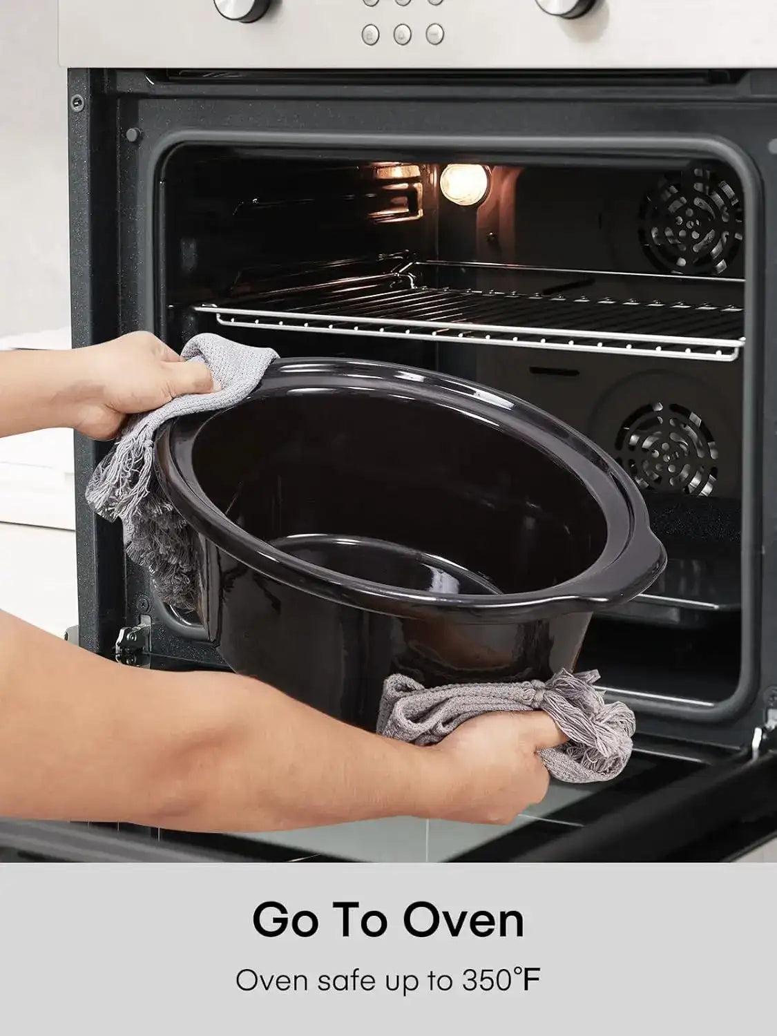 6-Quart Programmable Slow Cooker – Adjustable Temperature & Timer with Ceramic Inner Pot