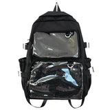 Japanese Style Transparent Ita Backpack for Girls – Large Capacity Display School Bag for College Students