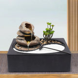 Tabletop Rock Water Fountain with LED Light – Indoor Zen Waterfall Décor for Desk & Home Relaxation