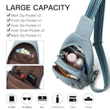 7L Leather Sling Bag for Men & Women — Anti-Theft Travel Crossbody Daypack
