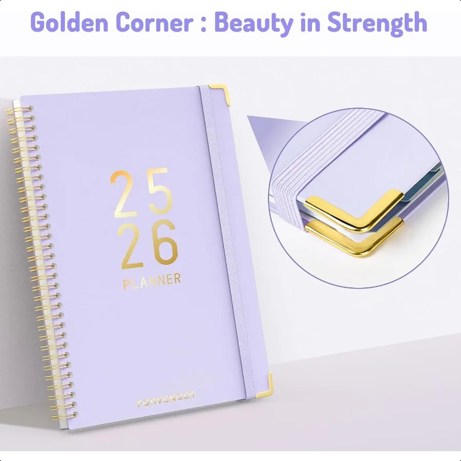 2025-2026 Academic 18-Month Daily & Weekly Agenda Planner – Hardcover Calendar Book