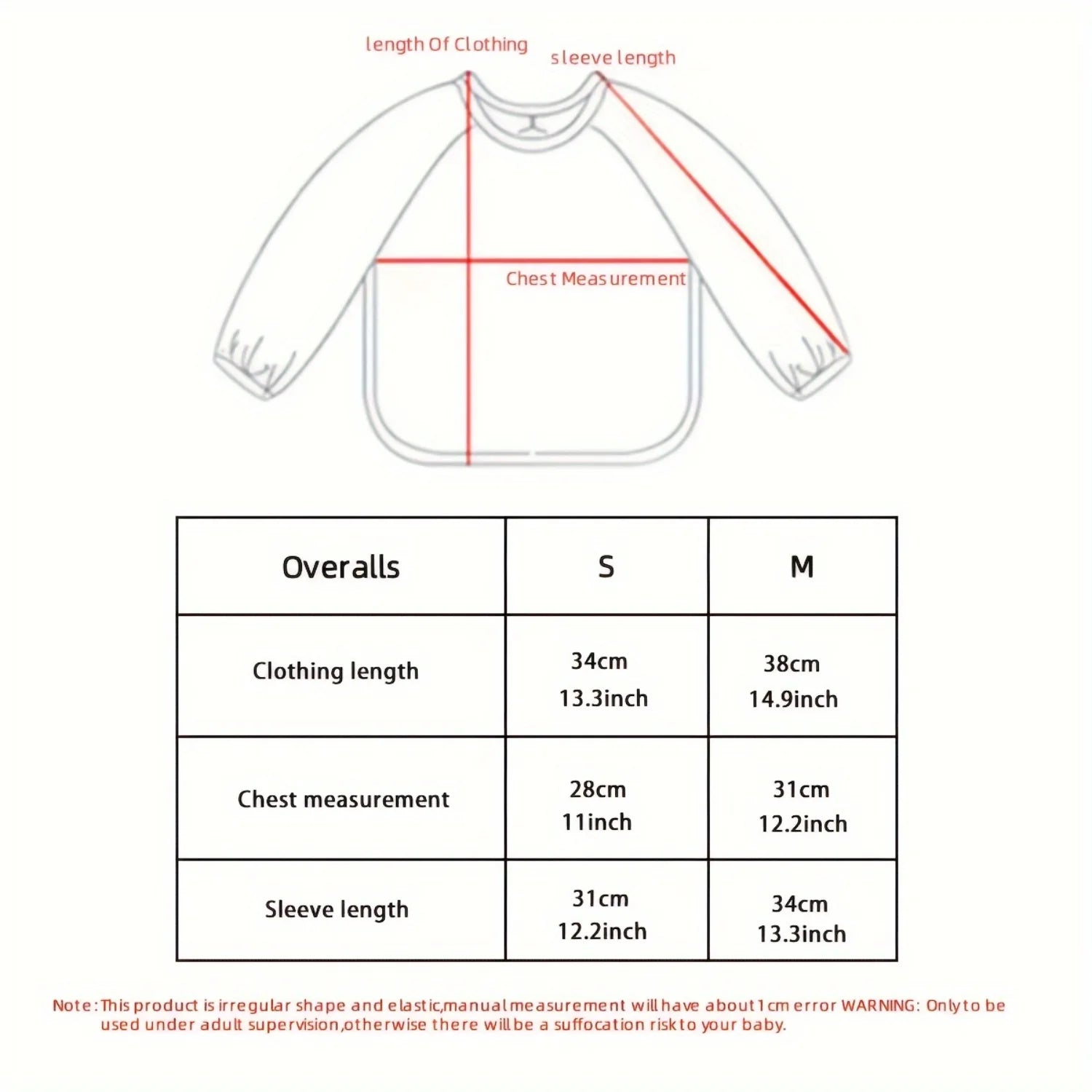 Cute Long-Sleeved Waterproof Feeding Bib – Full Coverage Baby Bib for Mealtime, Art & Holiday Gift