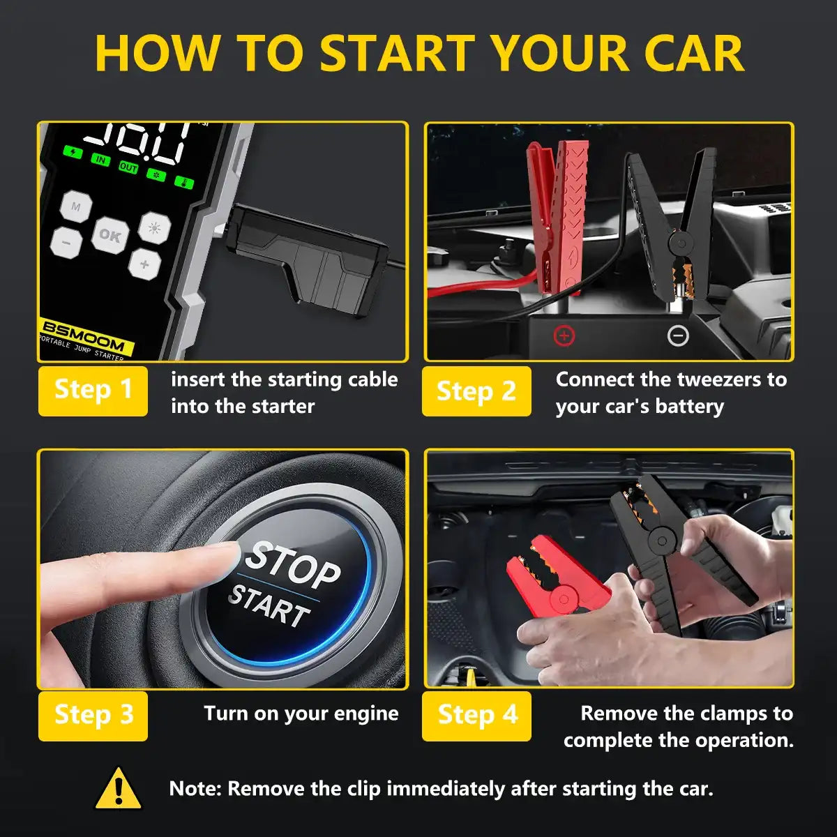 Portable 150PSI Air Pump & 7000A Car Jump Starter Power Bank