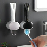 Automatic Toothpaste Dispenser & Toothbrush Holder – Wall-Mounted Bathroom Organizer