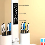 💡 LED Desk Lamp with Calendar, Temperature & Clock – USB Rechargeable Wireless Table Lamp with Touch Control & Night Light