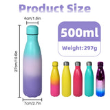 Double-Wall Stainless Steel Sport Water Bottle 500 ml – Leak-Proof, Hot & Cold Insulated