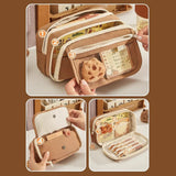 Capybara Flap Backpack with Pencil Case – Cute Nylon Animal Daypack for Teens