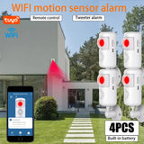 📡 WiFi Tuya Smart PIR Motion Detector – Battery-Powered Infrared Wireless Alarm System with App Alerts