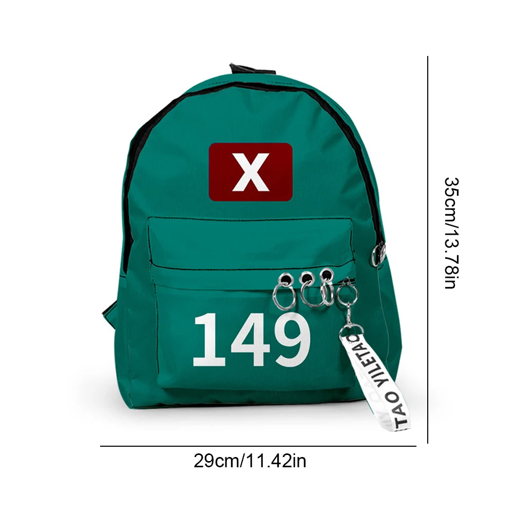 Korea Game Season 2 Cosplay Backpack – Unisex Large Capacity Student School Bag & Gift Item