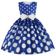Girls Sleeveless Dot Party Dress – Bowknot Birthday & Wedding Gown (Kids)