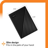 5TB My Passport Portable External Hard Drive – Black USB Storage with Backup Software & Ransomware Protection