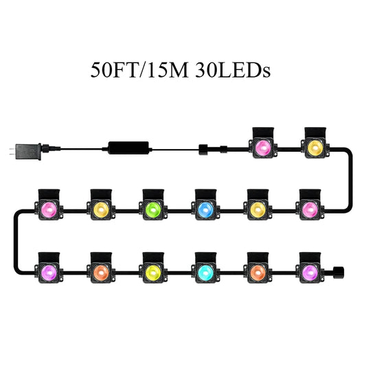 Smart LED Outdoor Lights – App Controlled RGB Gradient Garden & Landscape Lighting with Remote