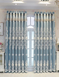 Luxury Vintage Embroidered Curtains – Dual-Layer 3D Relief Pattern for Privacy & Light Control (Single Panel)
