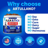 Natural Flea & Tick Prevention for Cats – Chewable Daily Supplement with Vitamins, Oral Pills for Cats & Kittens