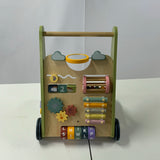 “Wooden Baby Walker with Wheels – Montessori Push Toy for 6–12 Months Toddlers, Activity Center Baby Walking Toy for 1-Year-Olds”