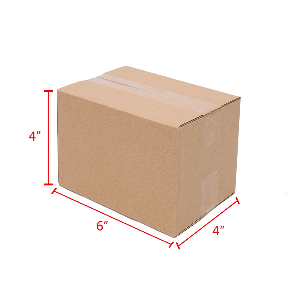 100 Pack Small Corrugated Cardboard Boxes – 6″×4″×4″ Brown Shipping Boxes for Packing, Mailing & Moving