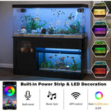 55 Gallon Fish Tank Stand – Durable Aquarium Stand with Drawer & Power Outlet, Fits 55–75 Gallon Fish or Reptile Tanks